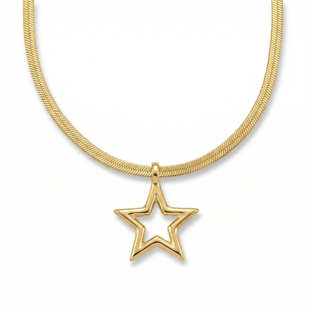 [C-018] Collar Chapa de oro 18K · C-018
