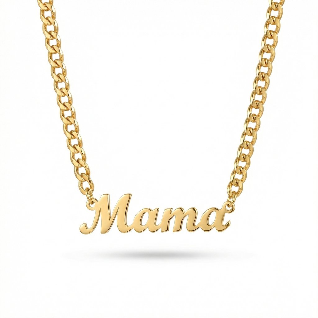 [C-153] Collar Chapa de oro 18K · C-153