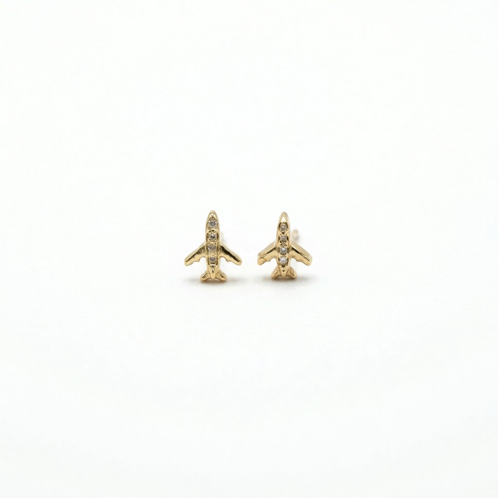 [AR-511] Arete Chapa de oro 18K · AR-511
