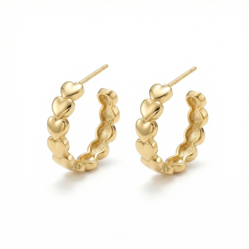 [A-088] Arracada Chapa de oro 18K · A-088