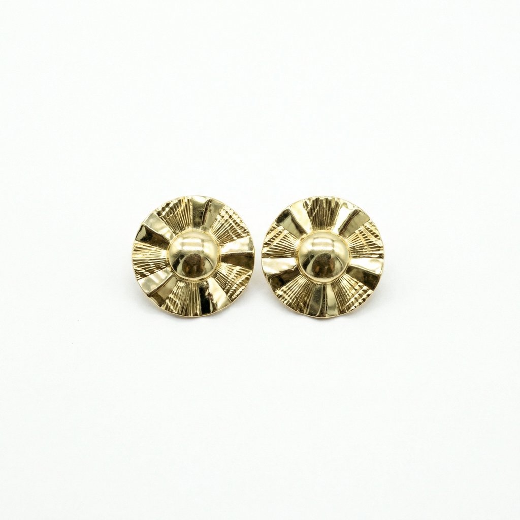 [AR-203] Arete Chapa de oro 18K · AR-203