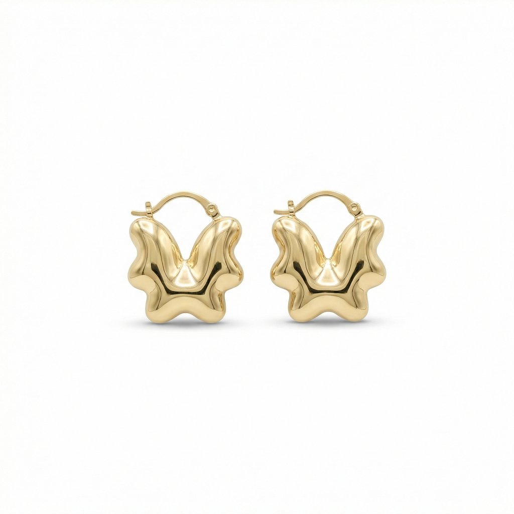 [A-226] Arracada Chapa de oro 18K · A-226
