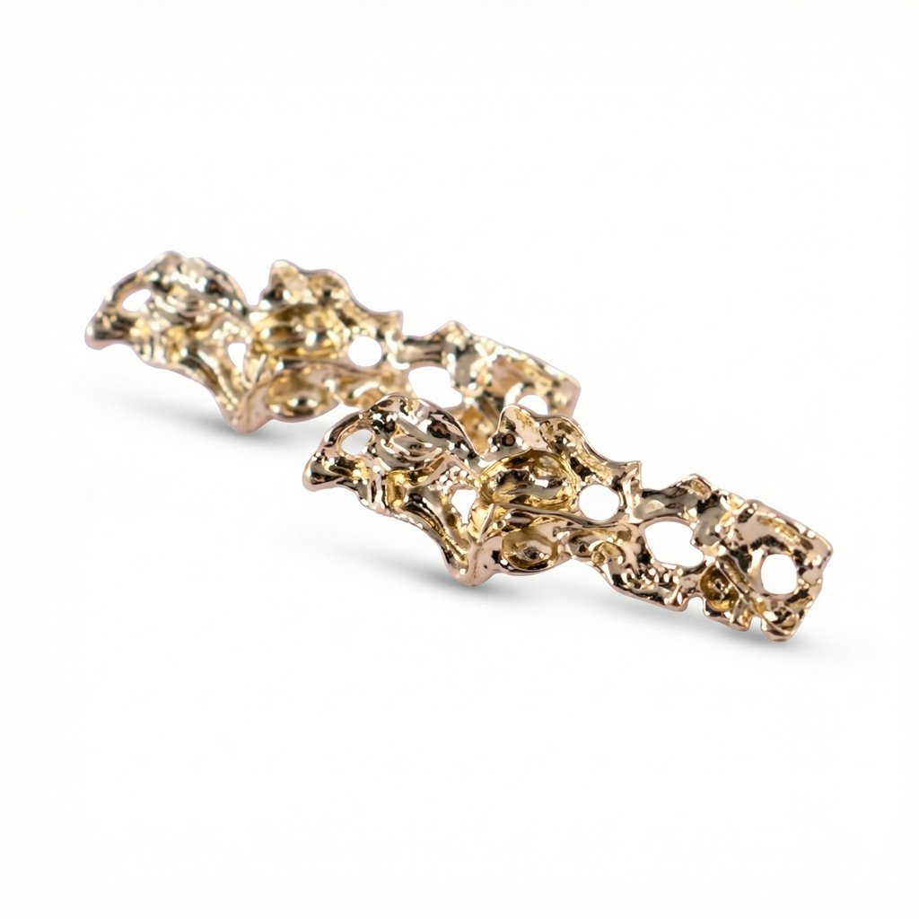 [AR-419] Arete Chapa de oro 18K · AR-419