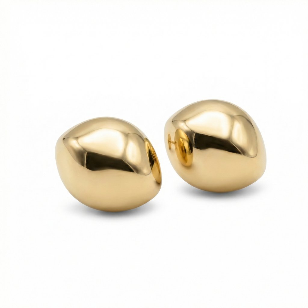 [AR-387] Arete Chapa de oro 18K · AR-387