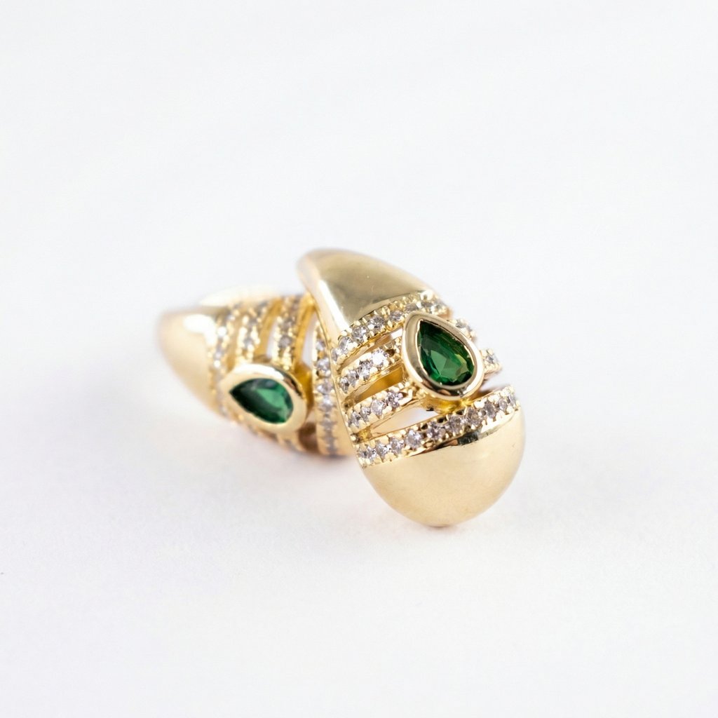 Arete Chapa de oro 18K · AR-154