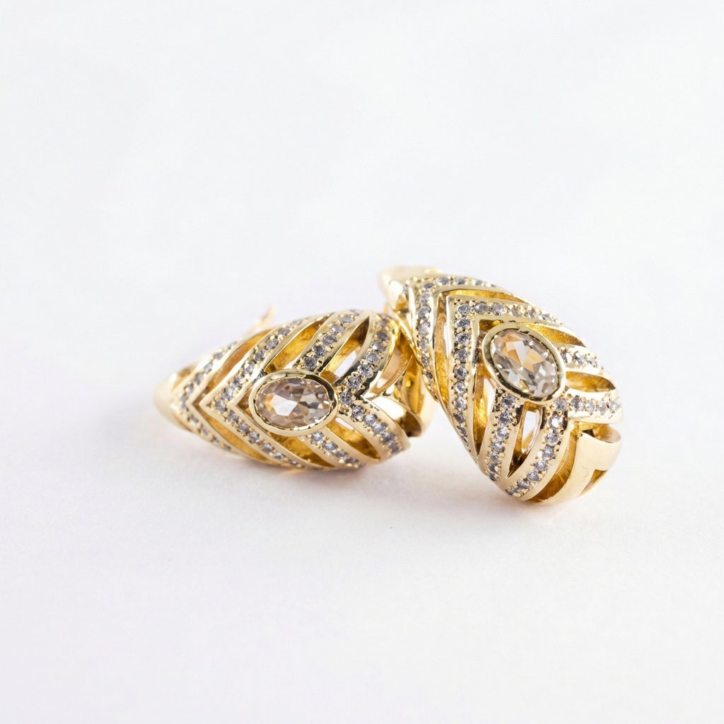 Arete Chapa de oro 18K · AR-146