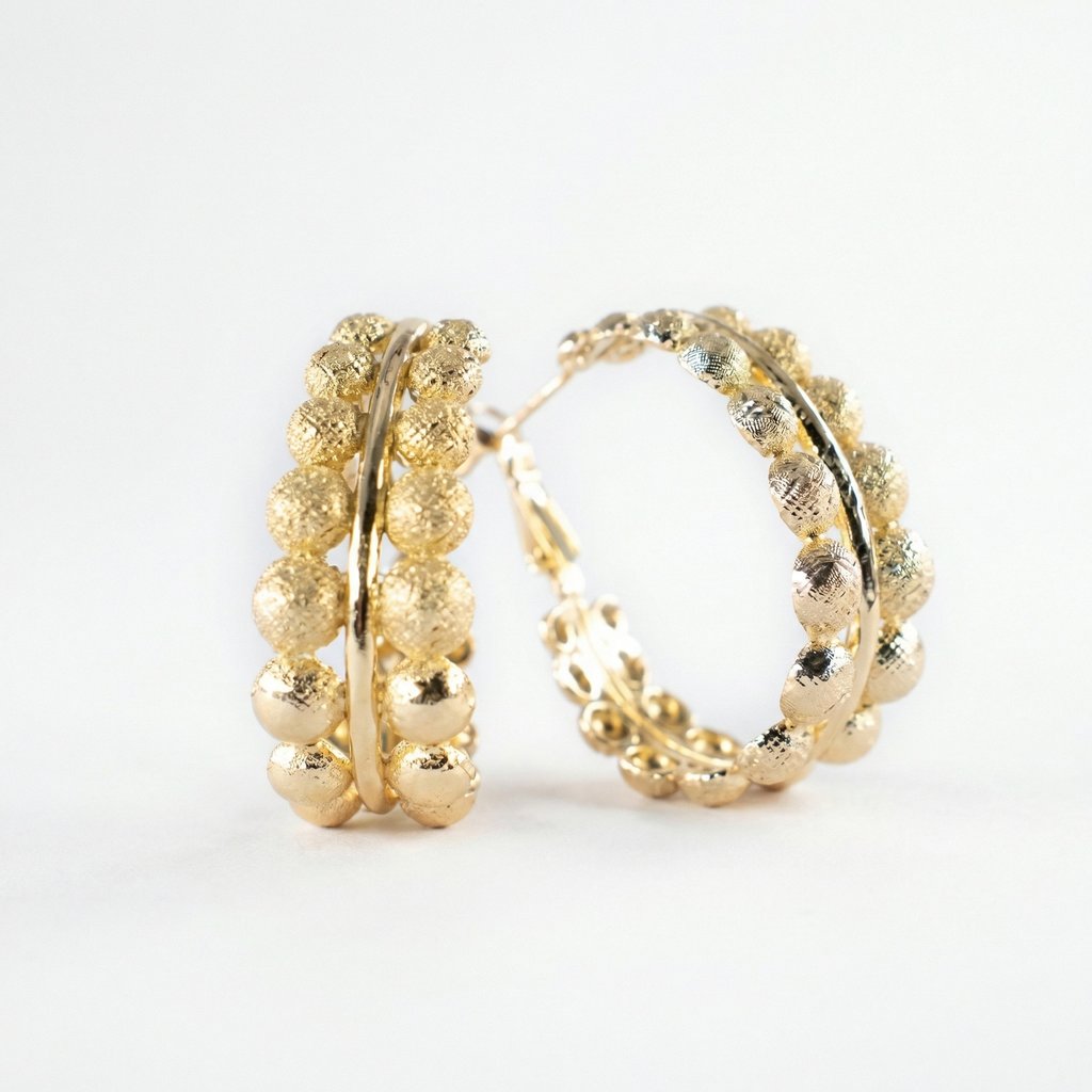[A-235] Arracada Chapa de oro 18K · A-235