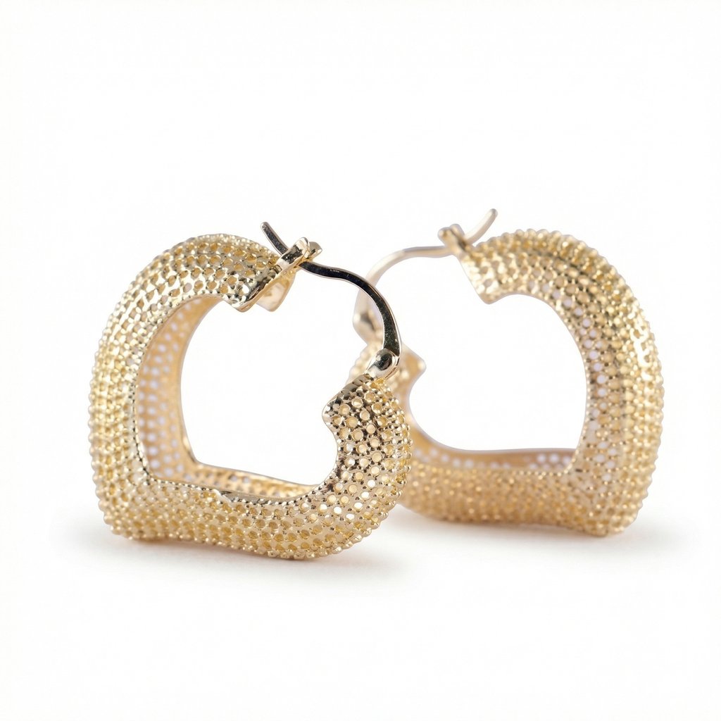 [A-231] Arracada Chapa de oro 18K · A-231