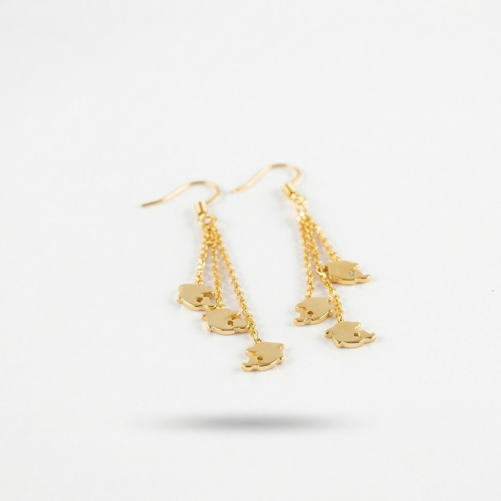 Arete Chapa de oro 18K · AR-282
