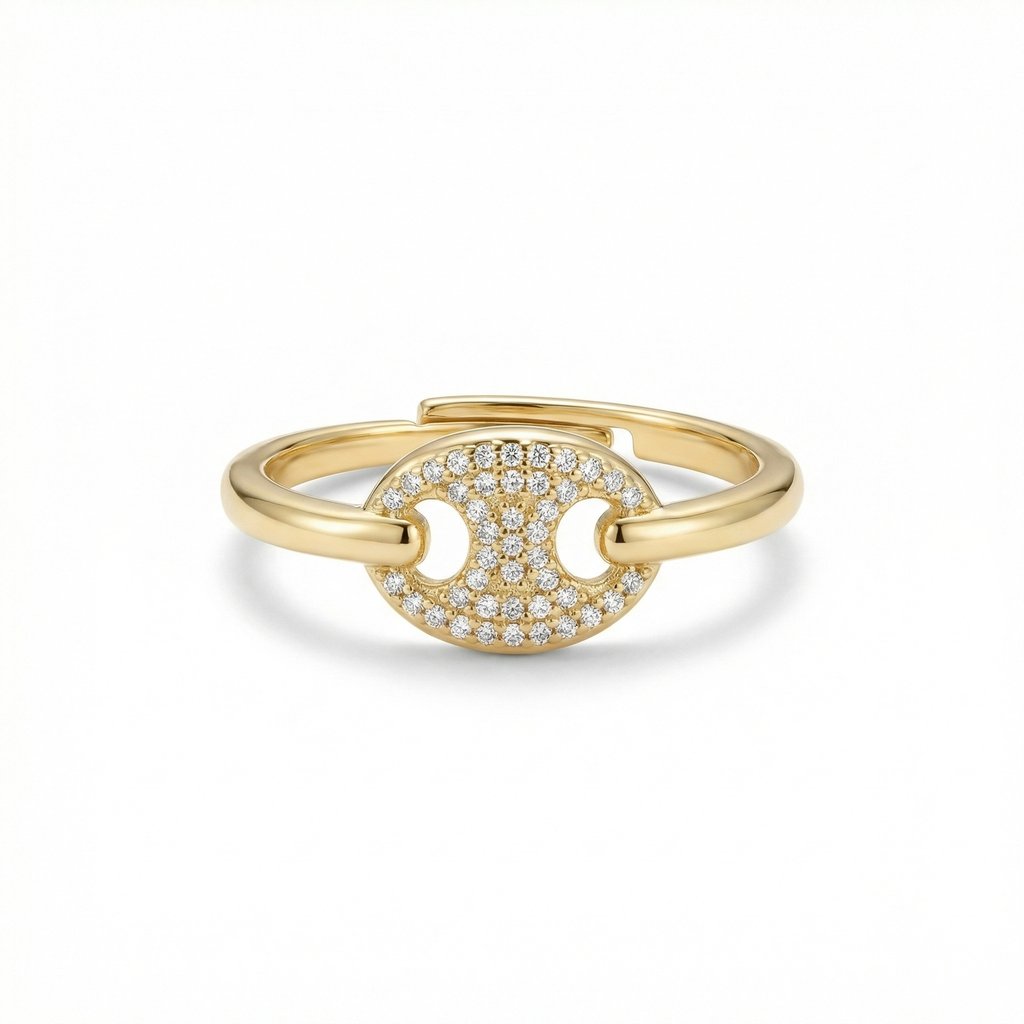 [AN-297] Anillo Chapa de oro 18K · AN-297