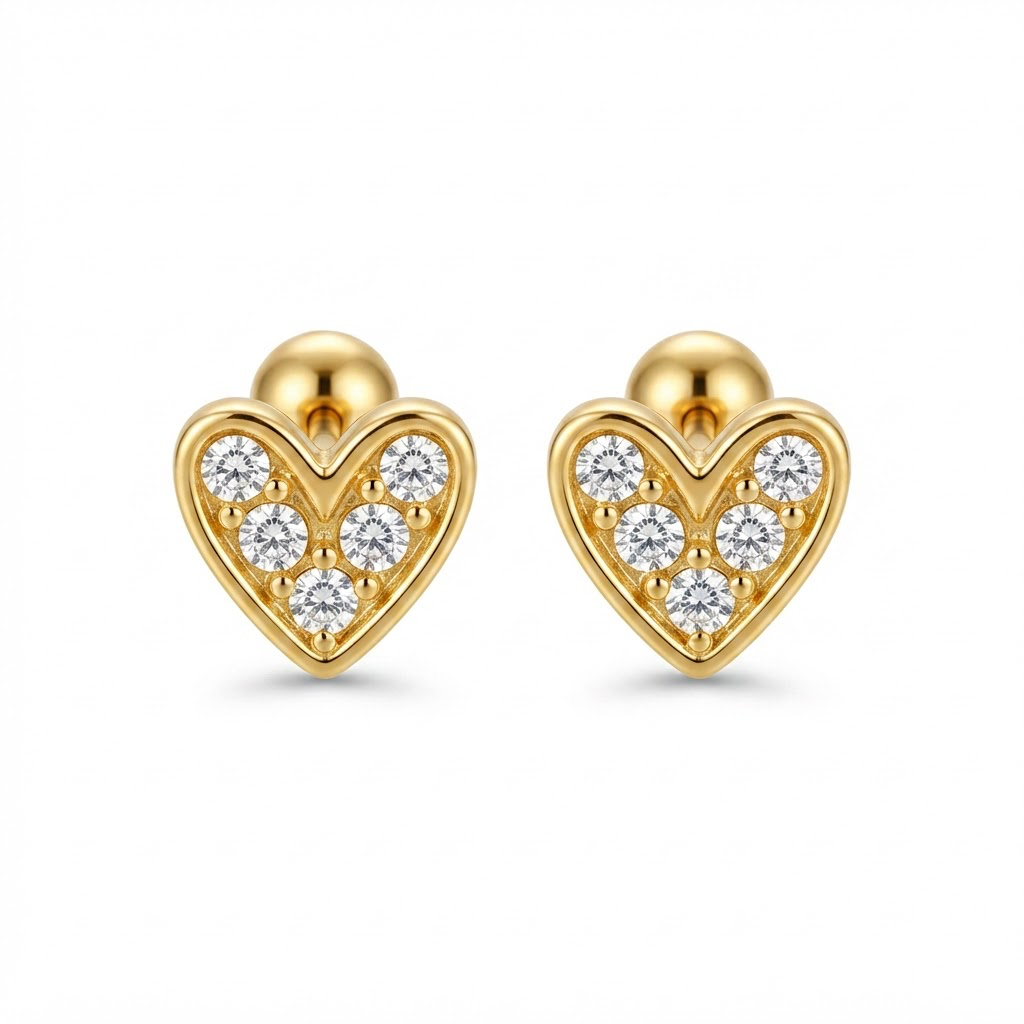 [PI-015] Piercing de oro 10K Acero inoxidable 316 · PI-015