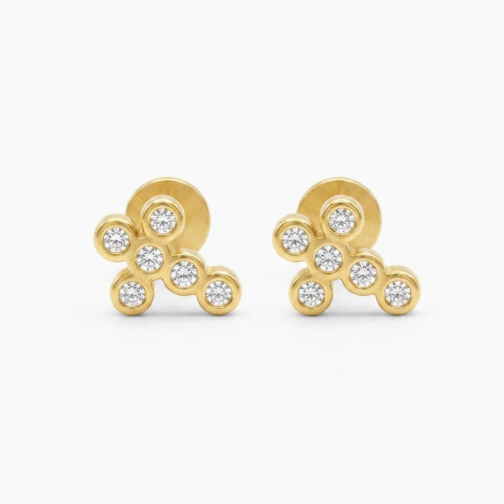 [PI-002] Piercing de oro 10K Acero inoxidable 316 · PI-002