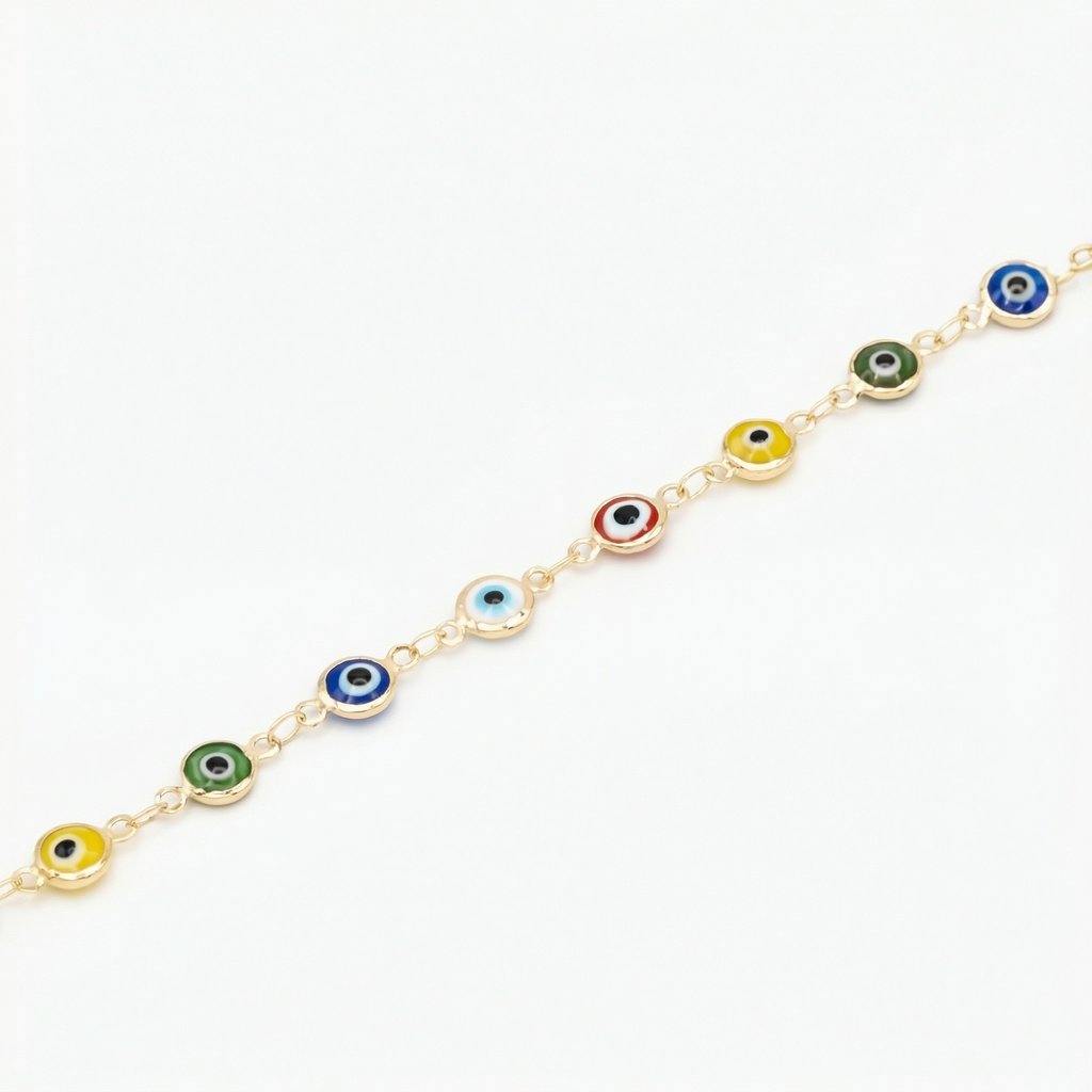 [CAD-008BR] Ojo Turco Biselado Rainbow