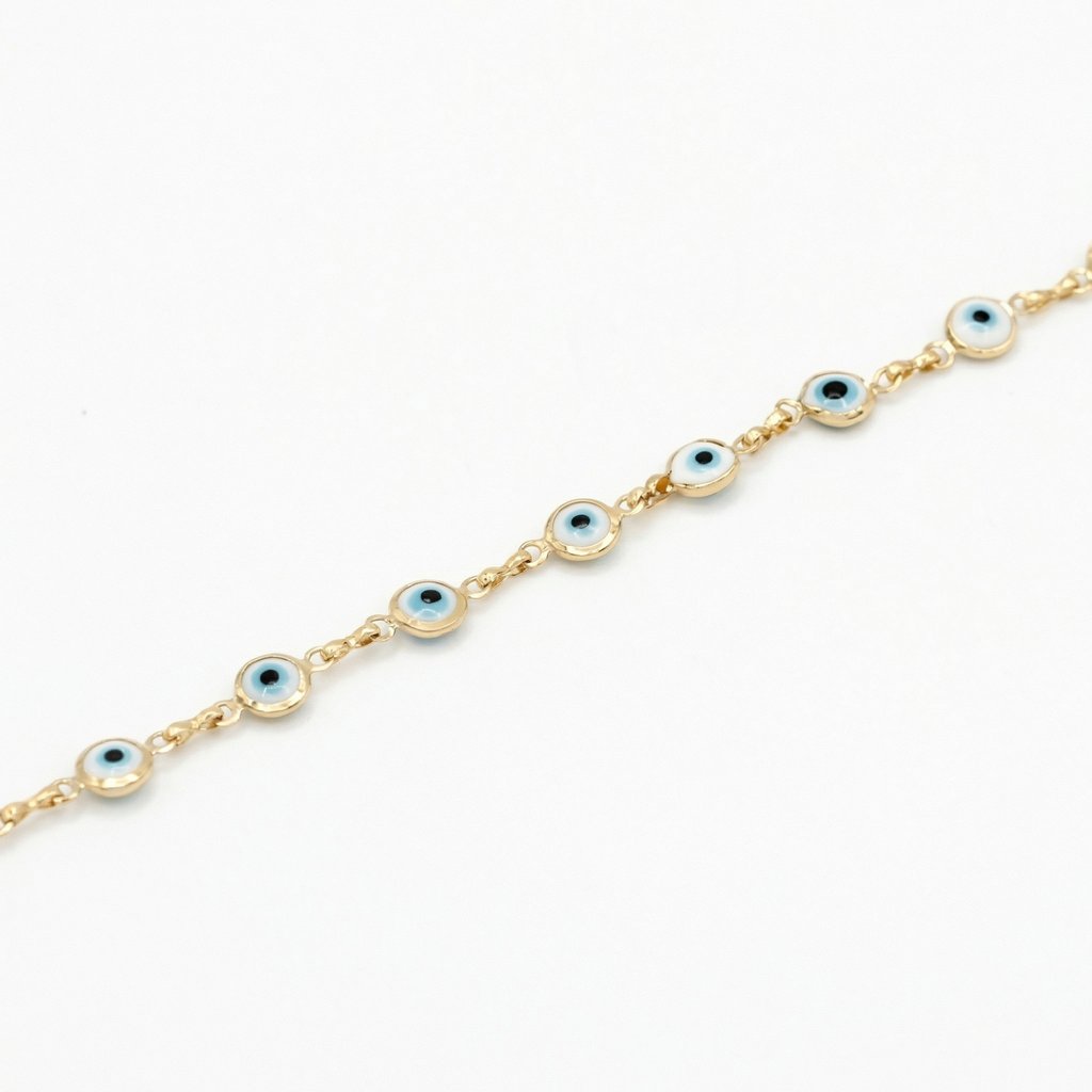 [CAD-008BB] Ojo Turco Blanco Biselado
