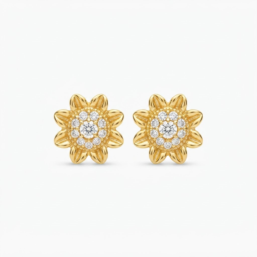Arete Chapa de oro 18K · AR-095