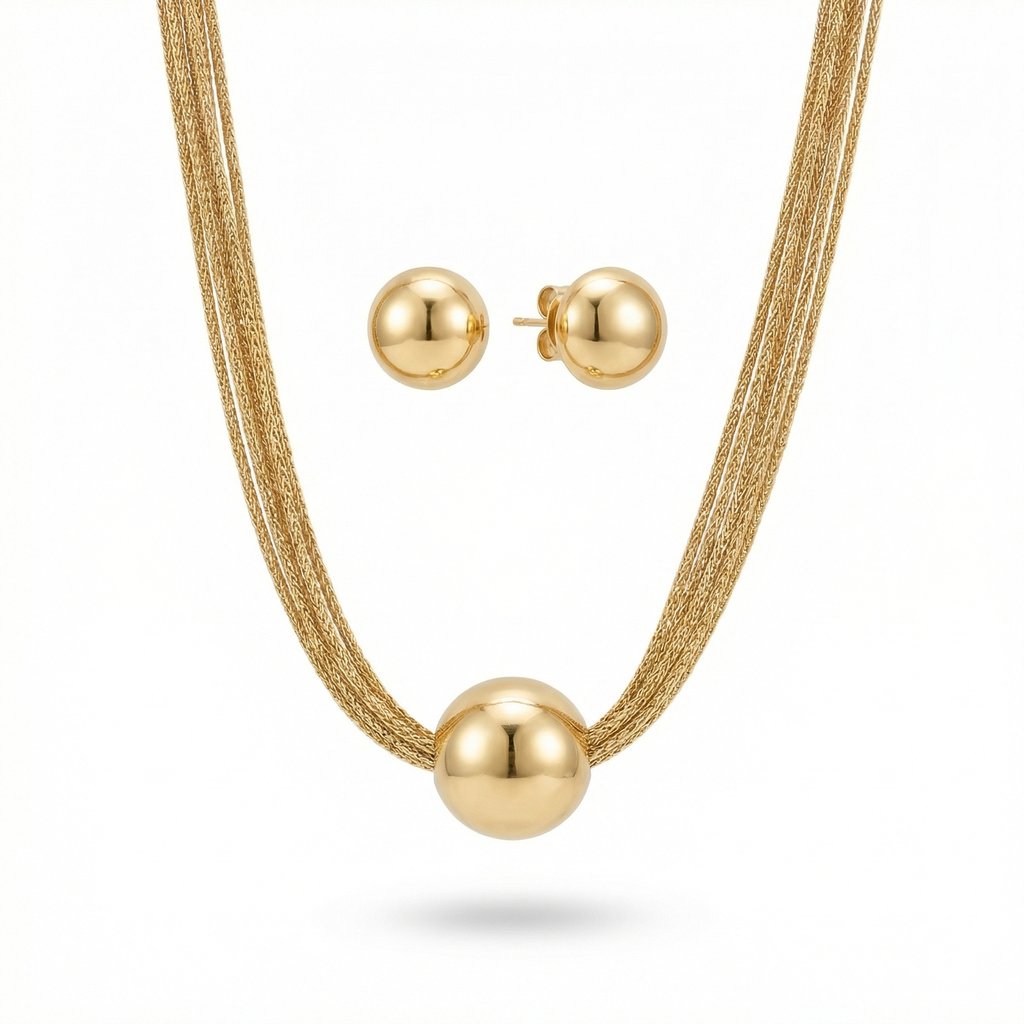 [C-042] Collar Chapa de oro 18K · C-042