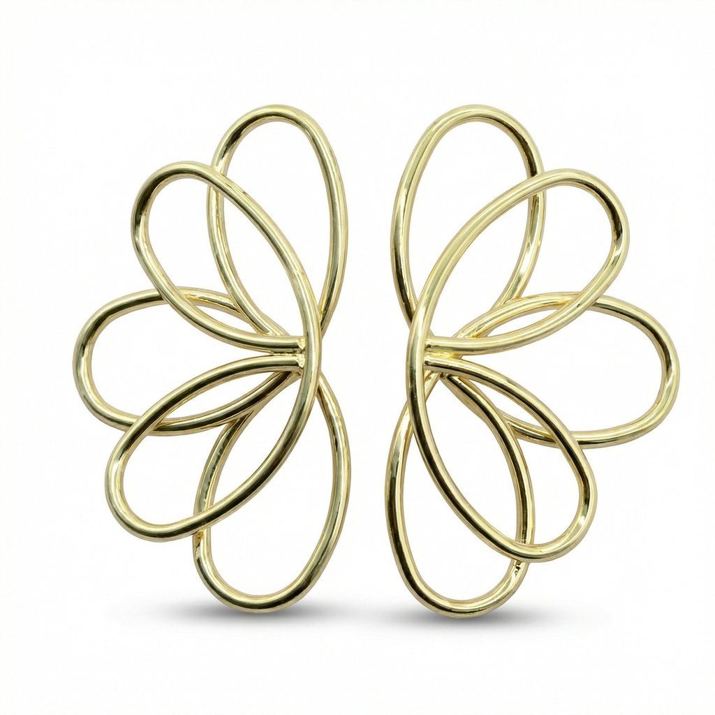 [AR-770] Arete Chapa de oro 18K · AR-770