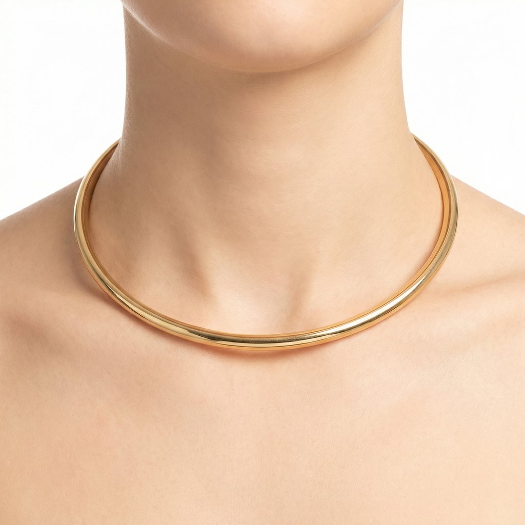 [C-035] Collar Chapa de oro 18K · C-035