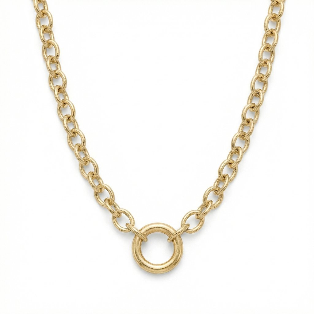 [C-239] Collar Chapa de oro 18K · C-239