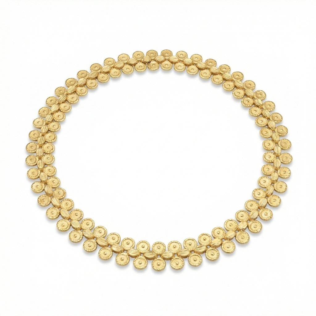 [C-233] Collar Chapa de oro 18K · C-233